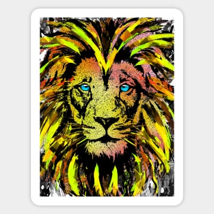 Beautiful Lion Head Yellow Sticker